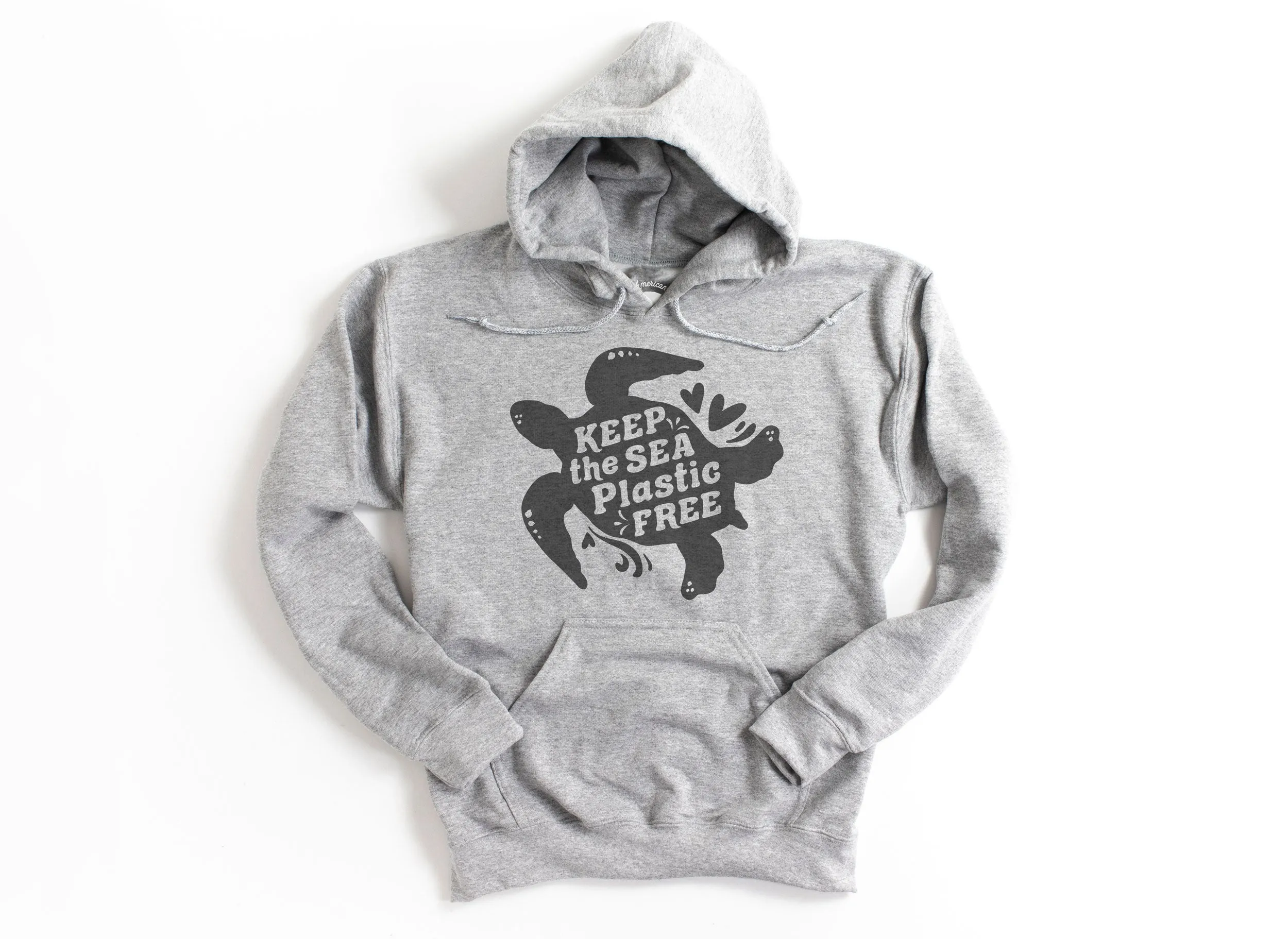 Keep the Sea Plastic Free Adult Hoodies - light or dark artwork