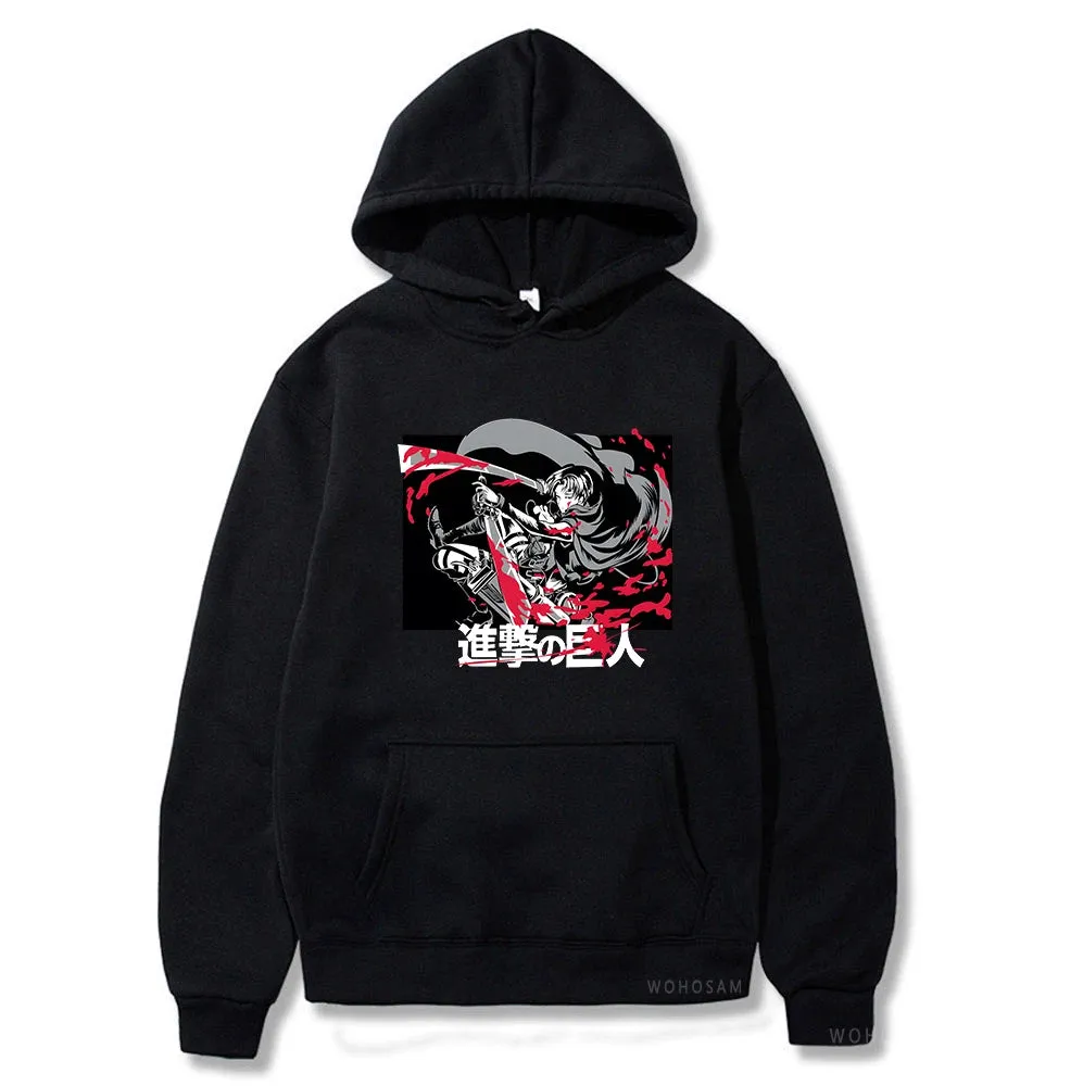 Levi Graphic Print Hooded Attack on Titan Hot Anime Plus Size Zipper Hoodie Men Women Sweatshirts Harajuku Streetwear Pullover