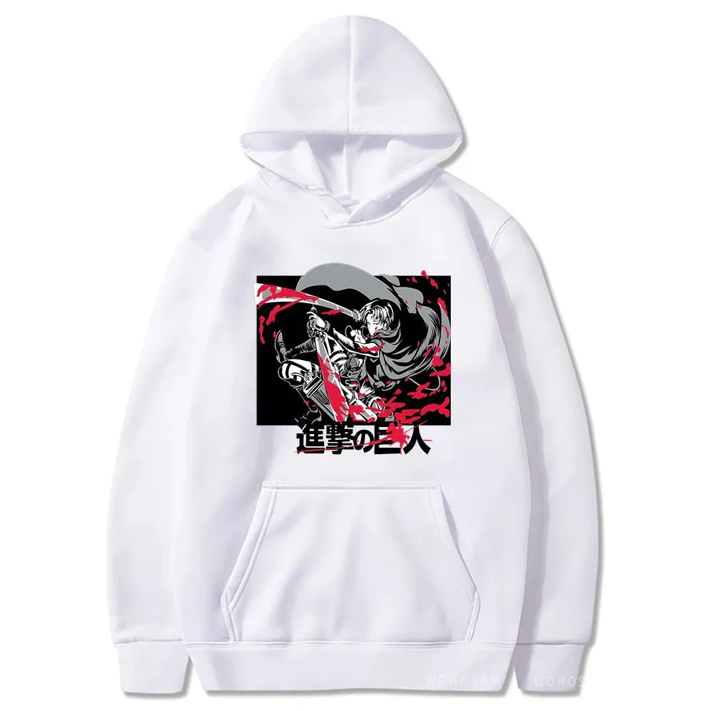 Levi Graphic Print Hooded Attack on Titan Hot Anime Plus Size Zipper Hoodie Men Women Sweatshirts Harajuku Streetwear Pullover