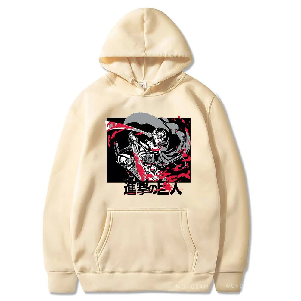 Levi Graphic Print Hooded Attack on Titan Hot Anime Plus Size Zipper Hoodie Men Women Sweatshirts Harajuku Streetwear Pullover