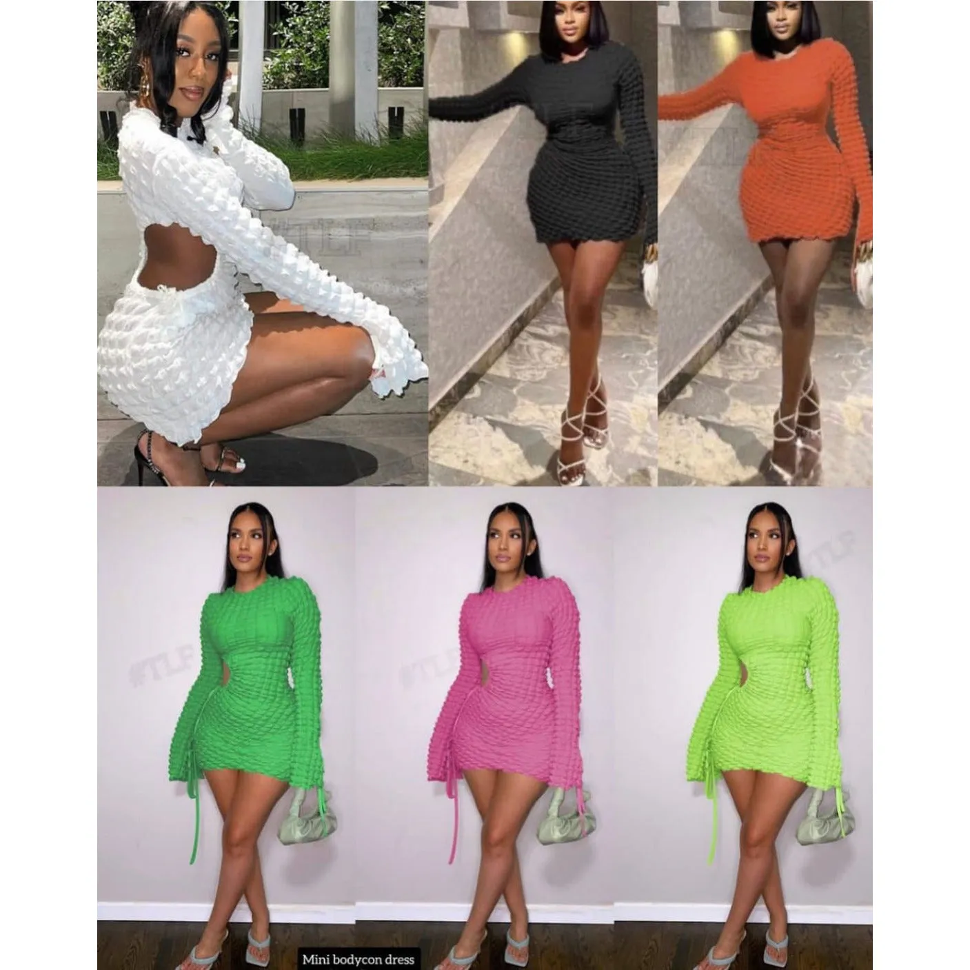 Long sleeve Mini Bodycon Dress