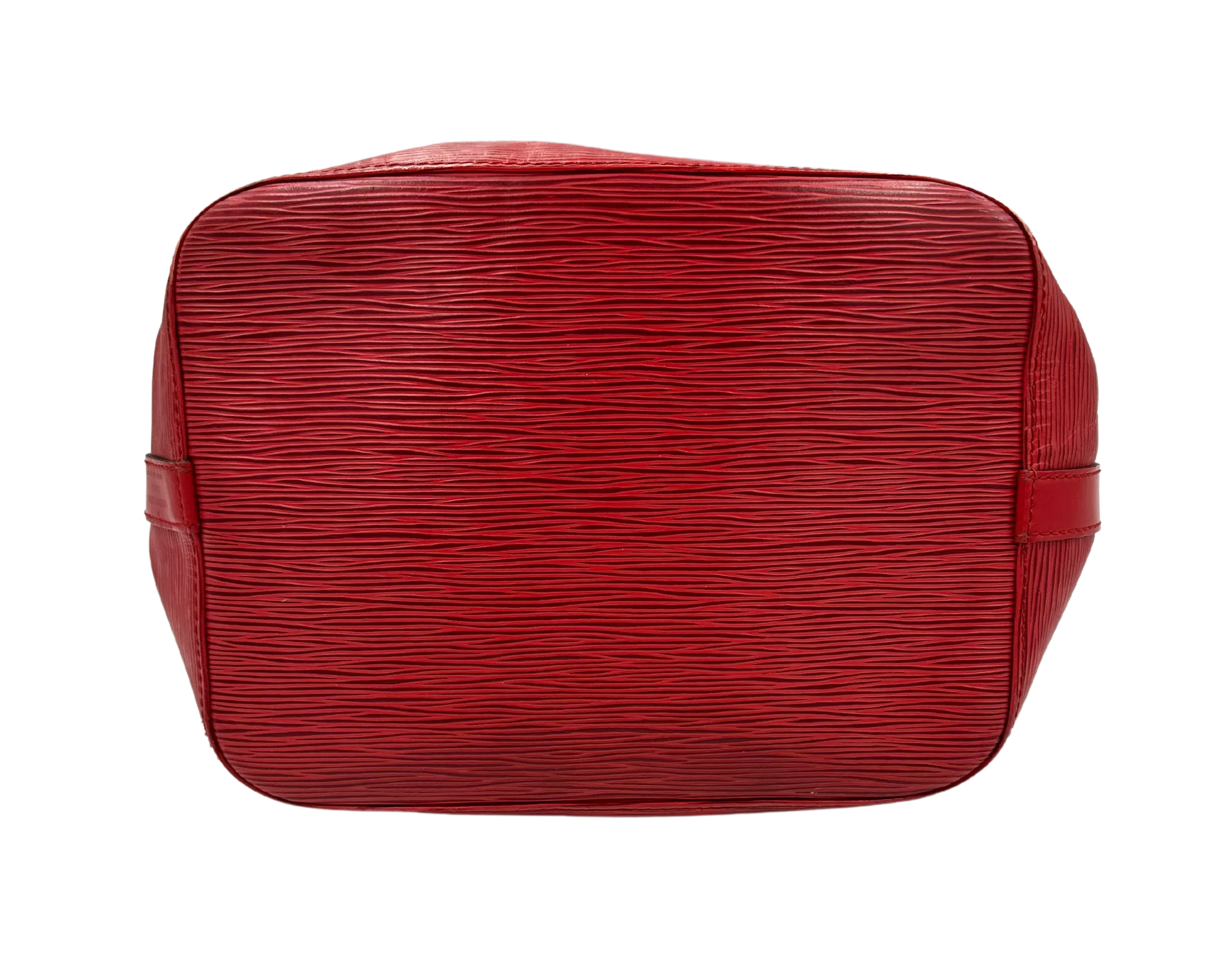 Louis Vuitton Red Epi Noe Shoulder Bag