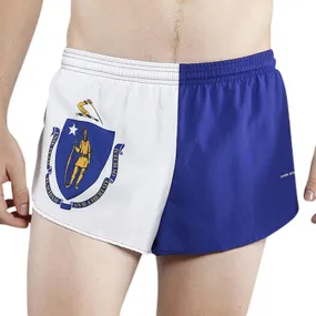 Men's 1" Elite Split Shorts- Massachusetts