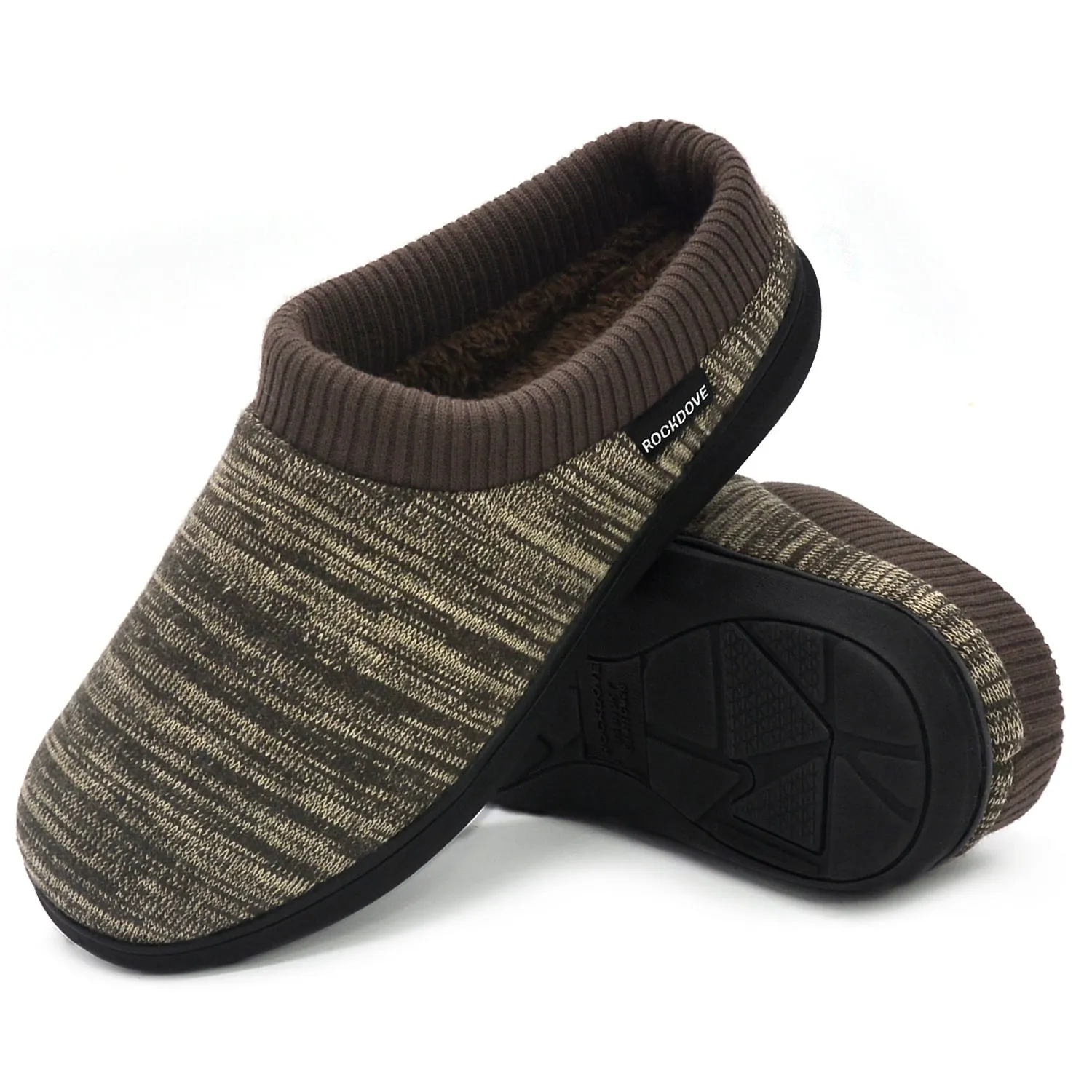 Men's Faux Fur Lined Hoodback Slipper