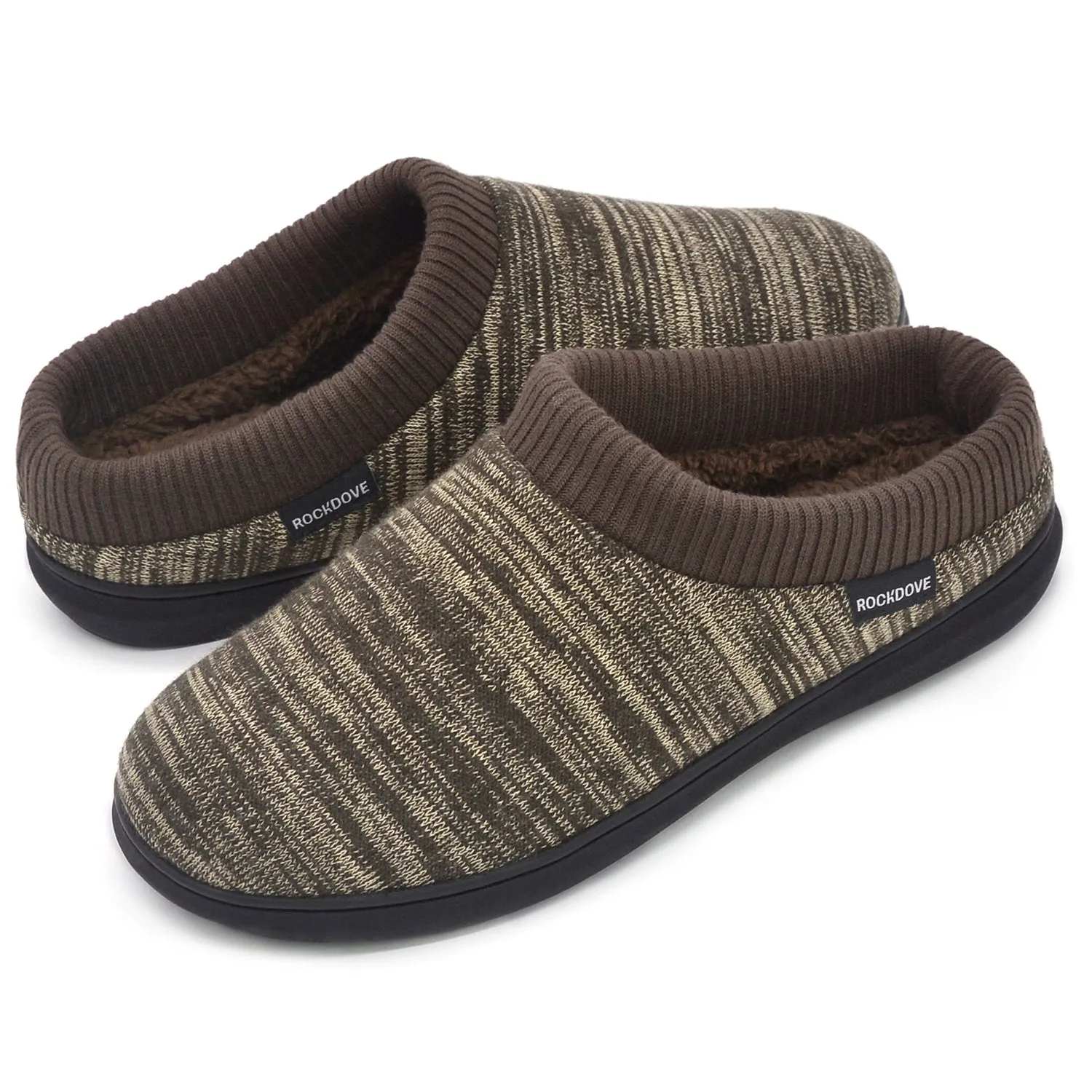 Men's Faux Fur Lined Hoodback Slipper