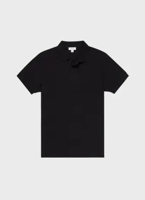 Men's Piqué Polo Shirt in Black