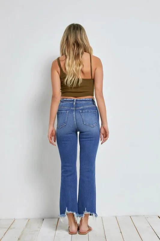 Mica Denim High Rise Crop Flare