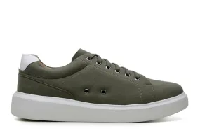 'Milano' men's vegan sneaker by Vincente Verde - dark olive