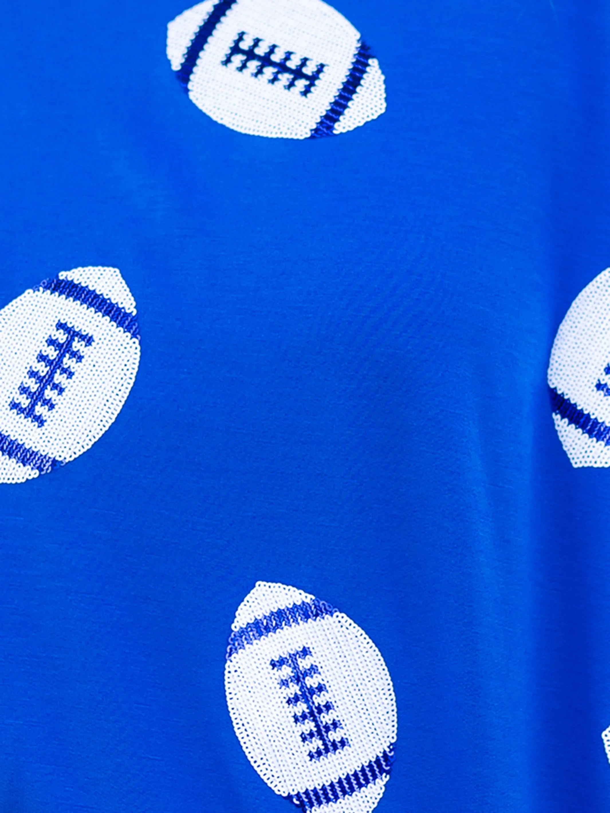 Millie Sweatshirt | Footballs Blue   White