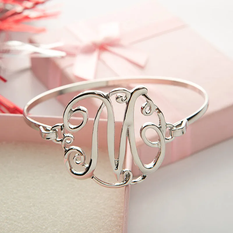 Monogram Initial Script Bracelet