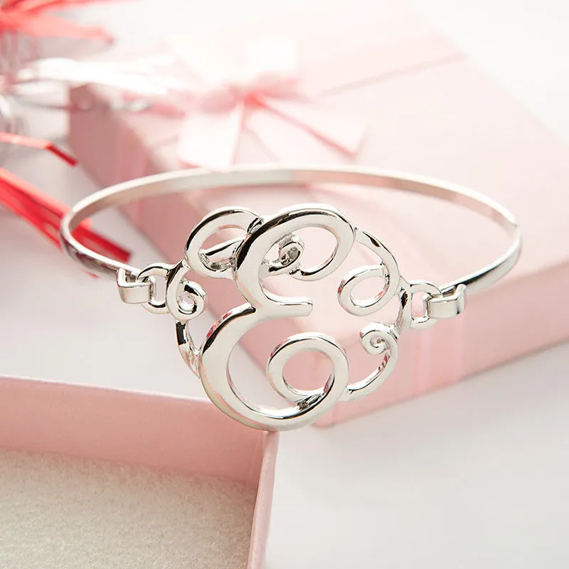 Monogram Initial Script Bracelet