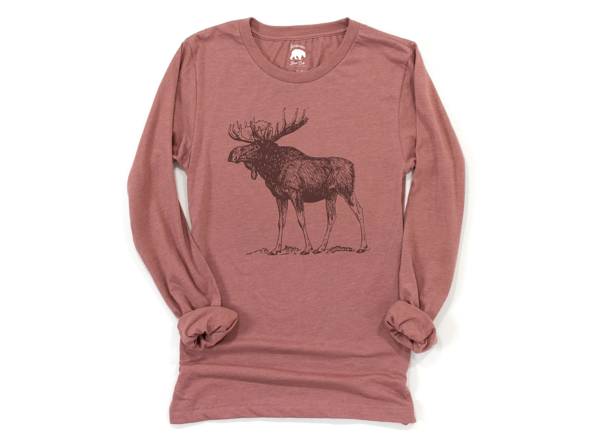 Moose Standing Tall Long Sleeve Shirts