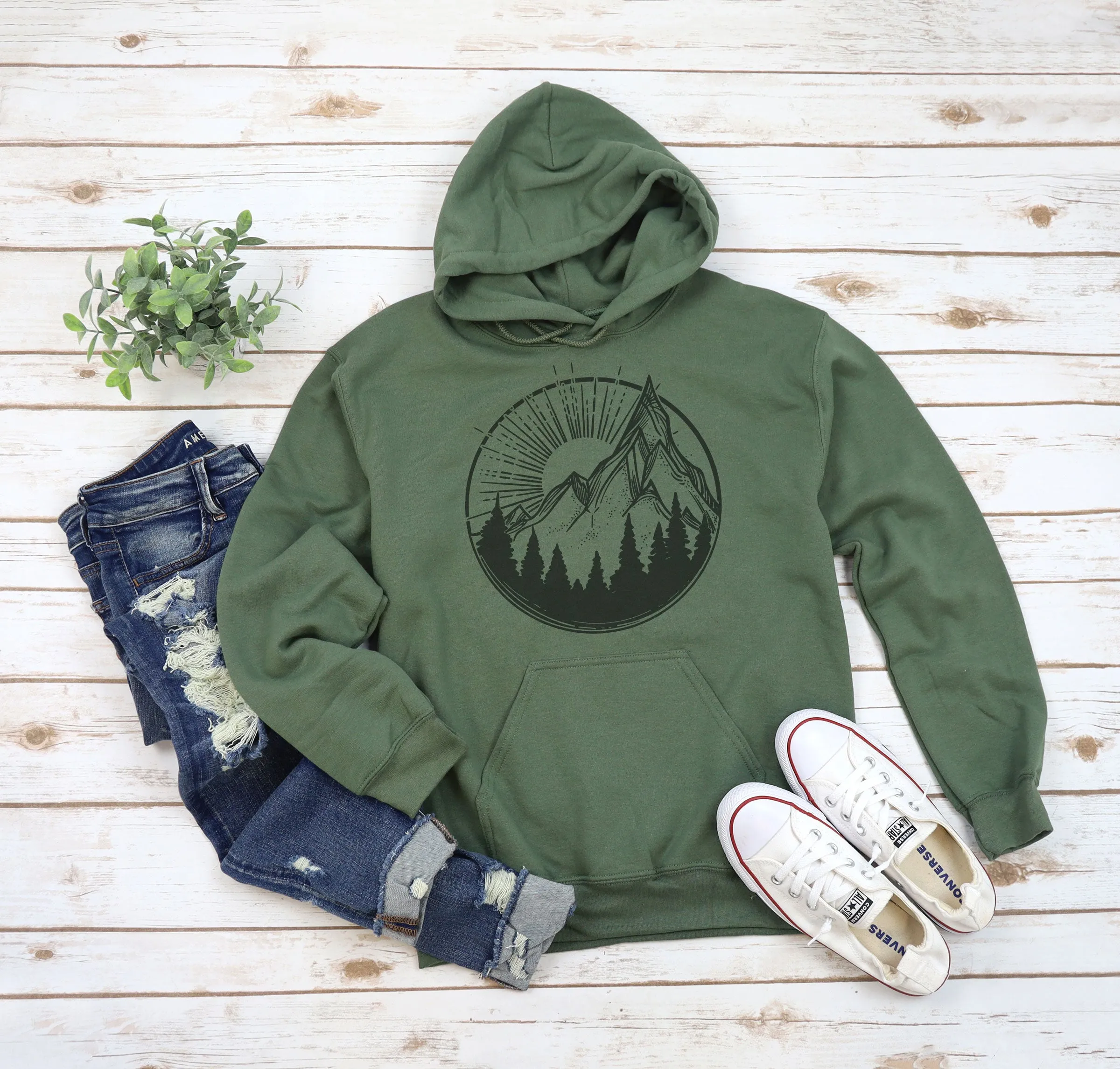 Mountain Day Adult Hoodies