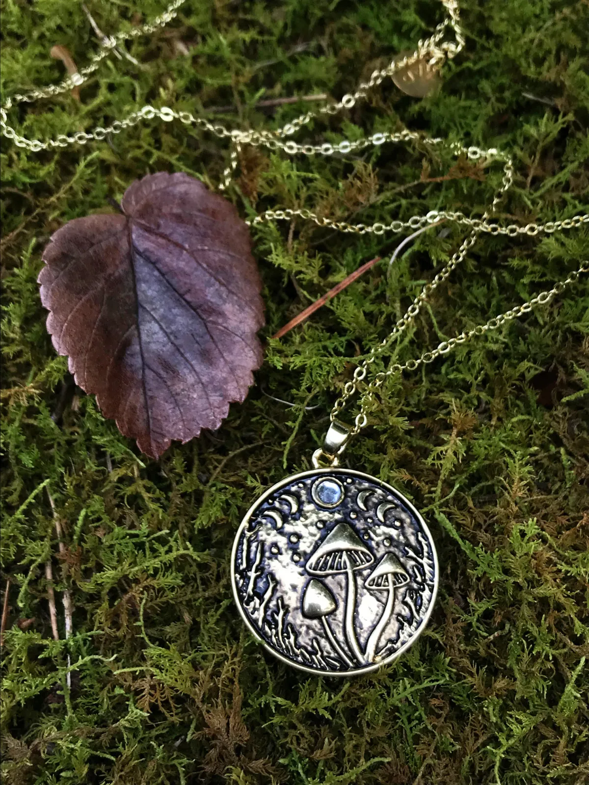 Mushrooms in the Moonlight Necklace