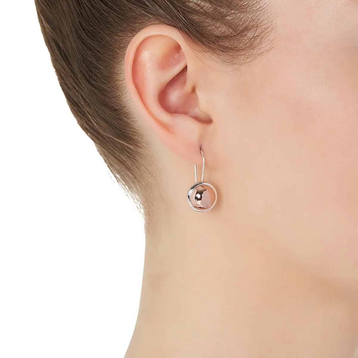 NAJO Rosy Glow Earrings Sterling Silver and Rose Gold