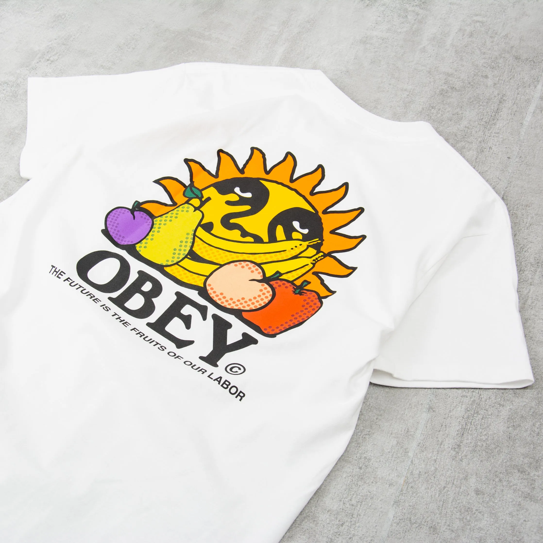 Obey The Future Is The Fruits Of Our Labour Tee - White