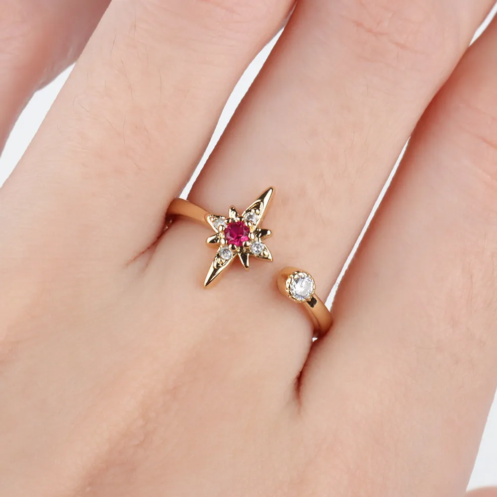 Octagonal Star Ring