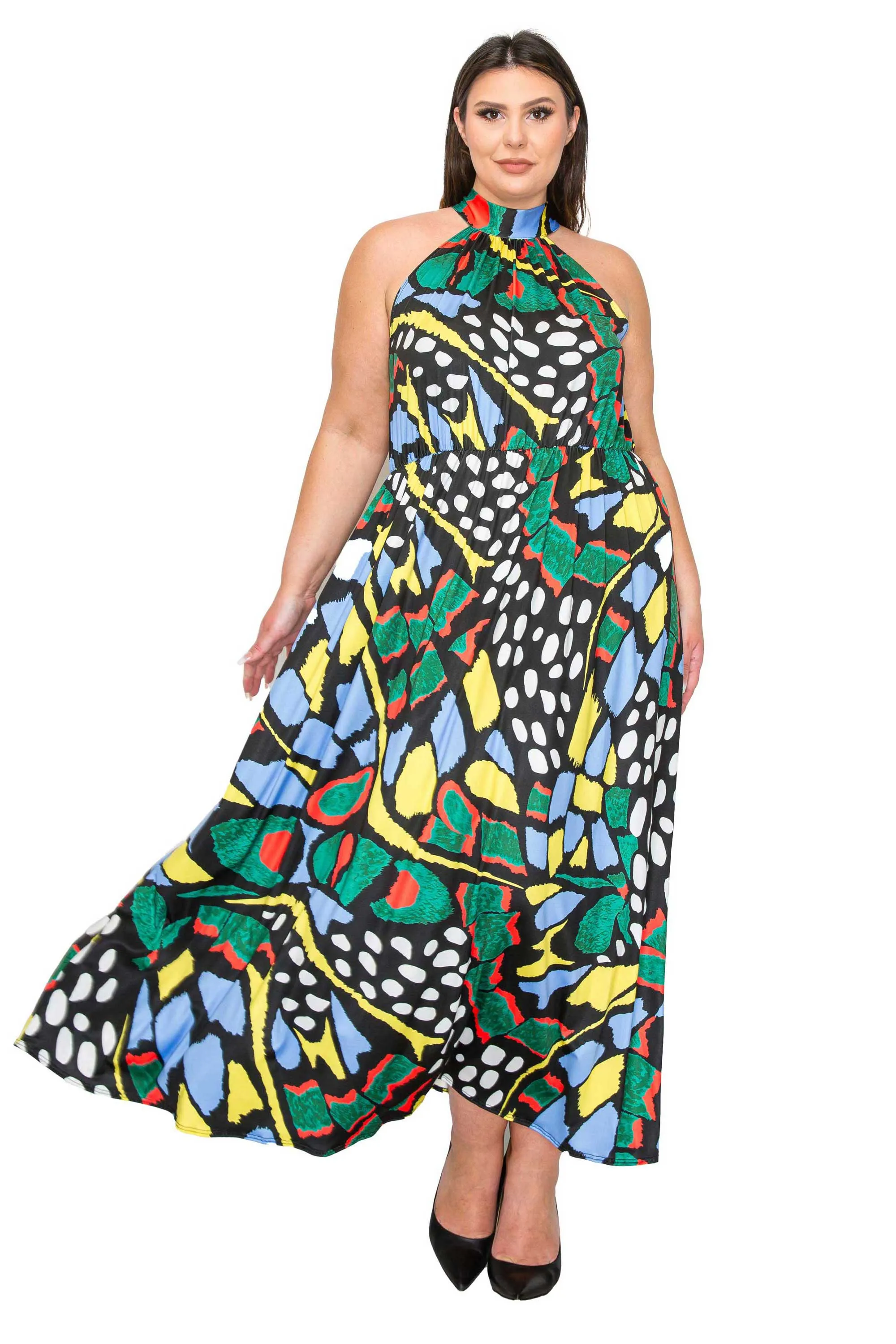 Olivia Halter Neck Maxi Dress