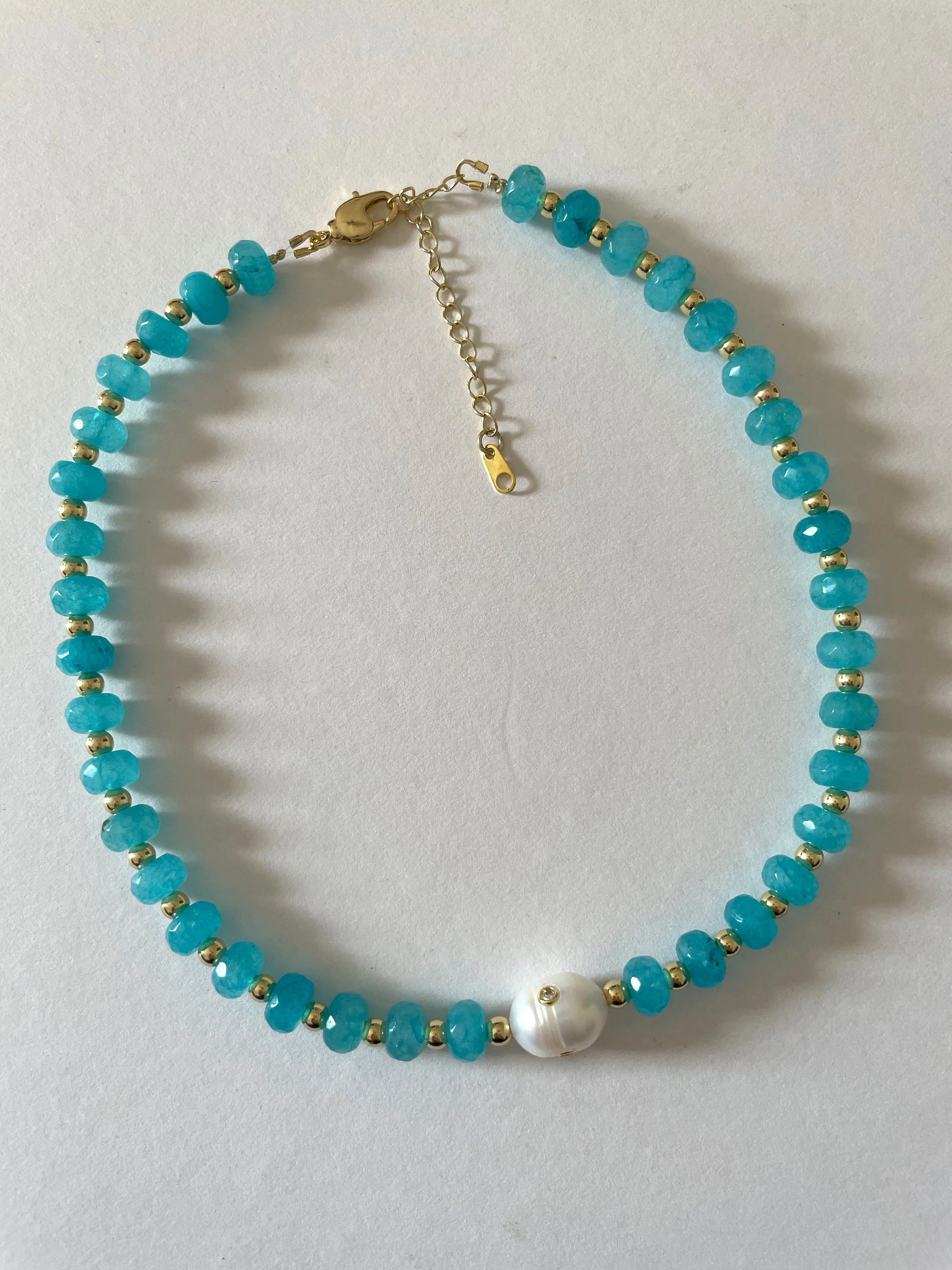 Parisian blue necklace and bracelet