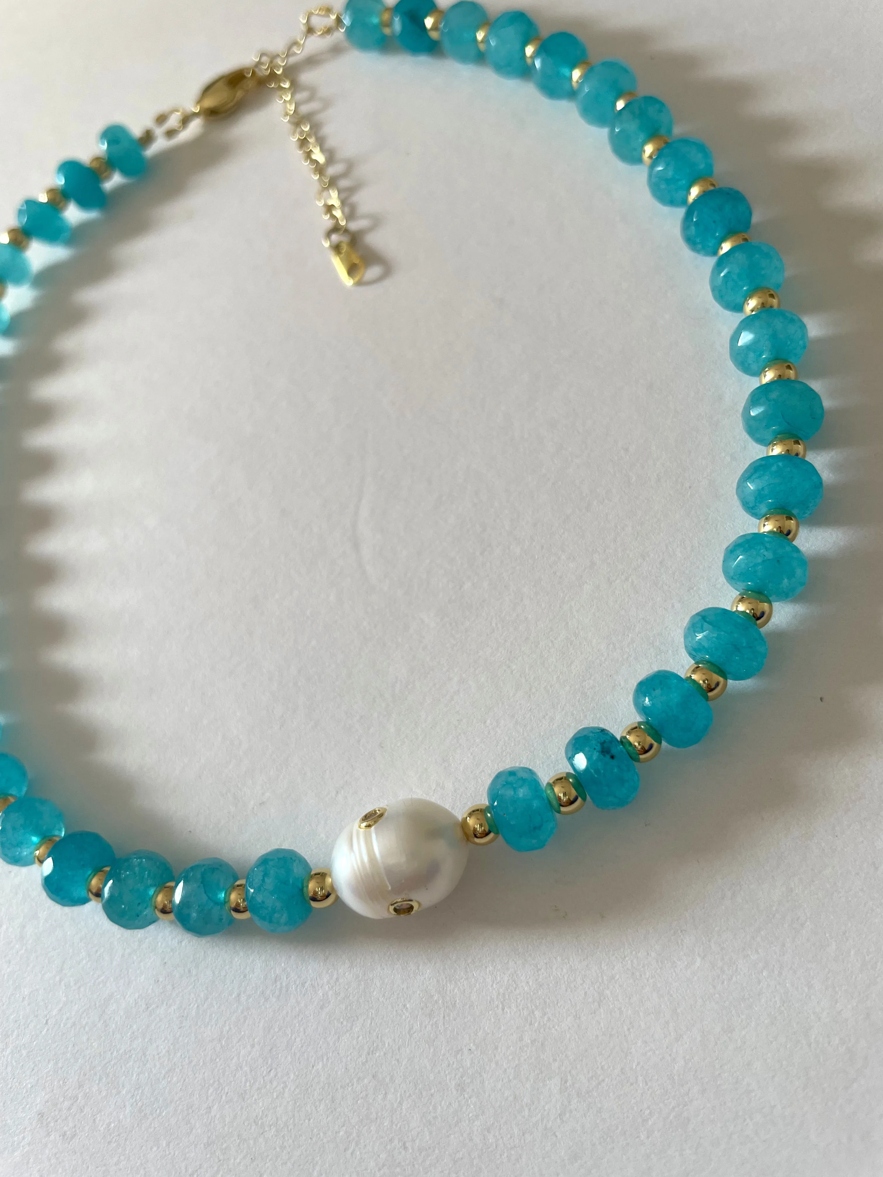 Parisian blue necklace and bracelet