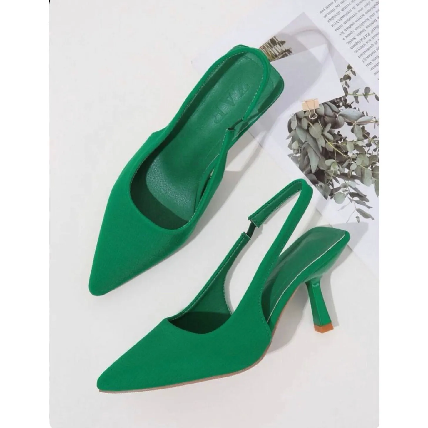 Pointed Toe Short Heel Mules