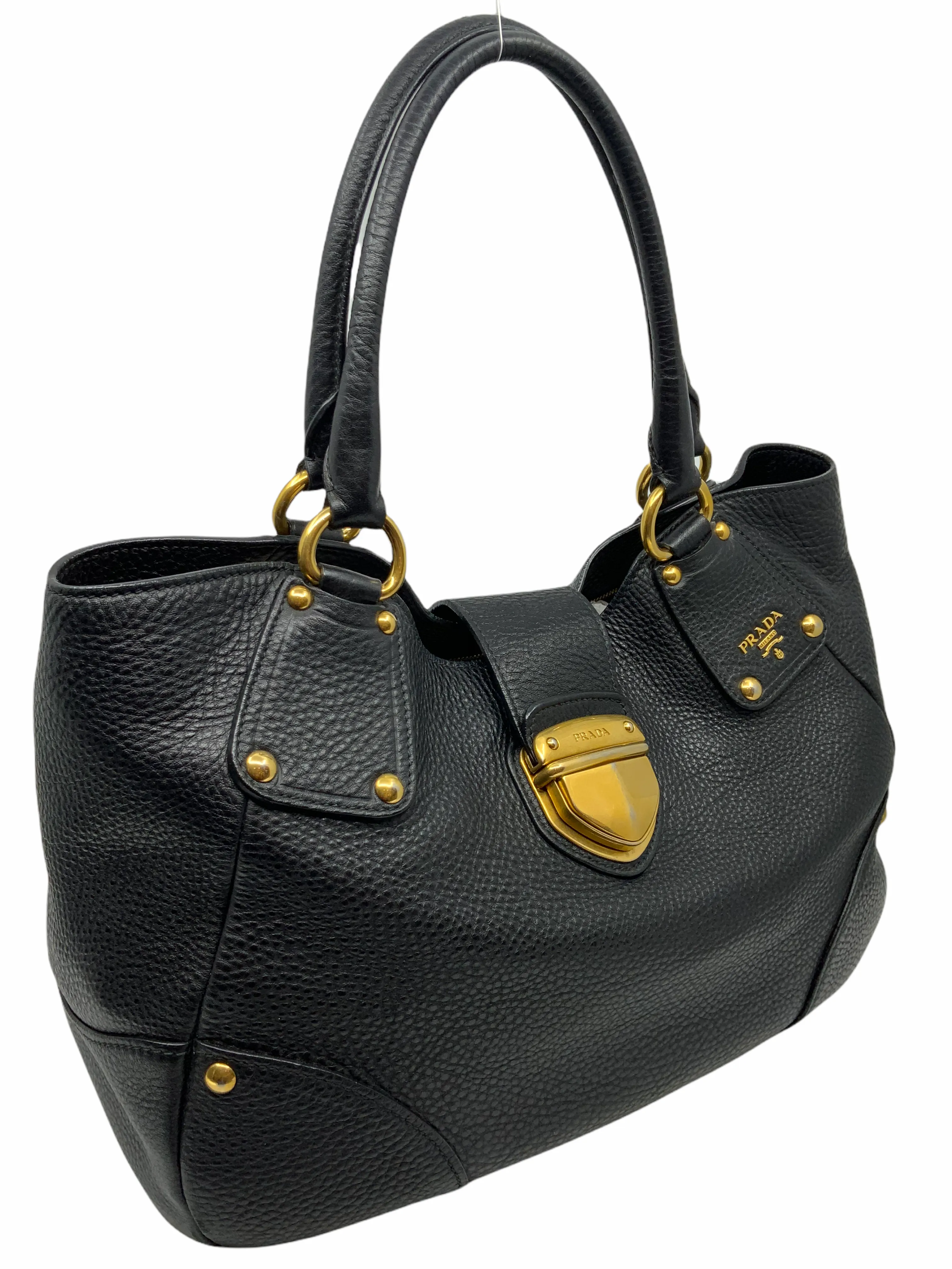 Prada Vitello Daino Top Handle Tote Bag