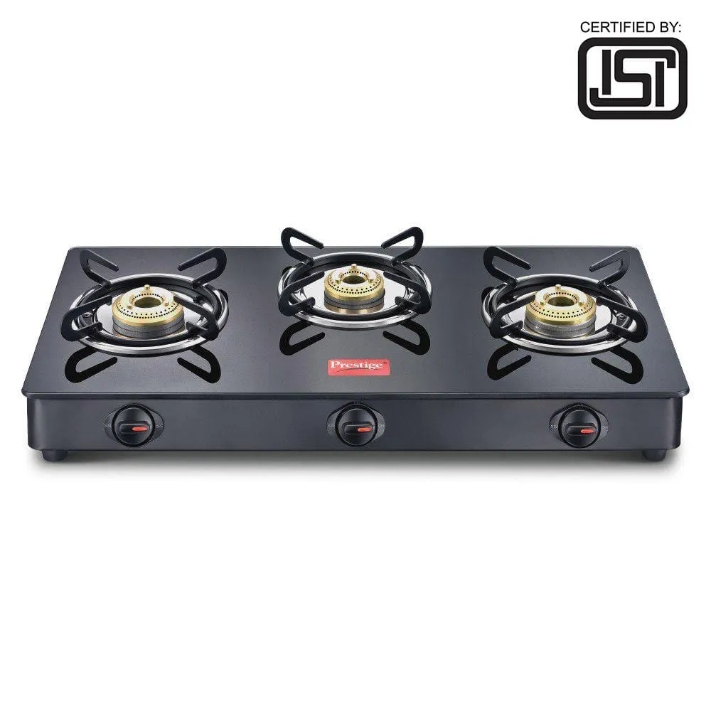 Prestige Magic Glass Top GTMC 03, Manual Gas Stove  (3 Burners), ISI Certified