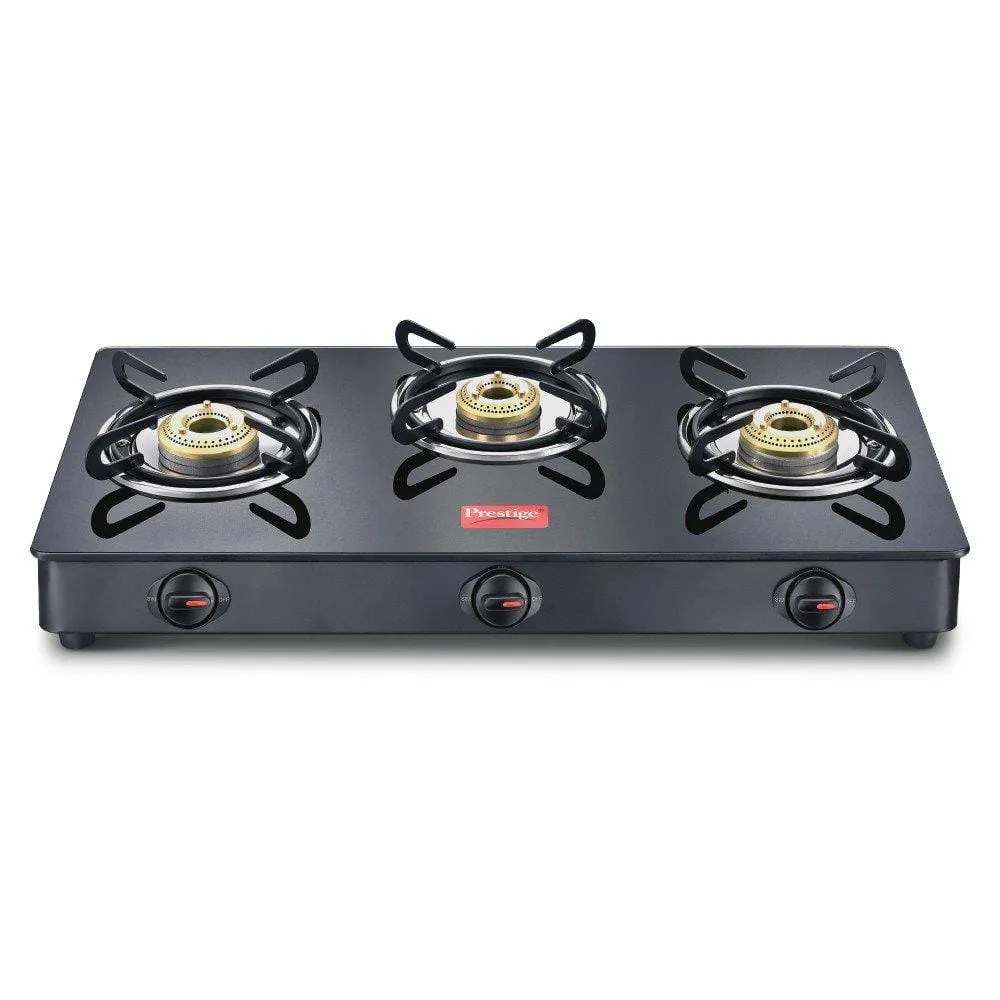 Prestige Magic Glass Top GTMC 03, Manual Gas Stove  (3 Burners), ISI Certified