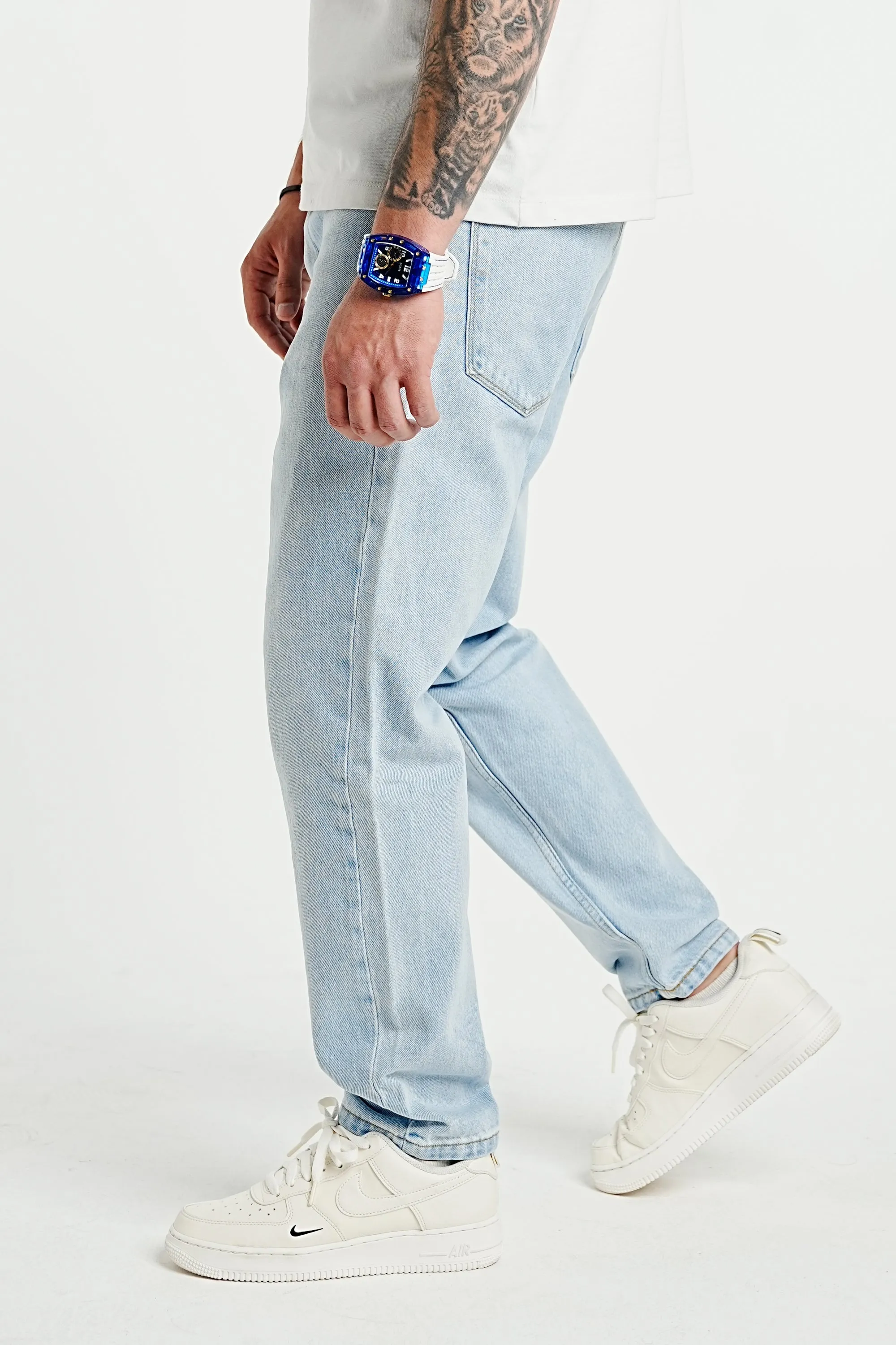 Relaxed Fit Premium Baggy Blue Jeans