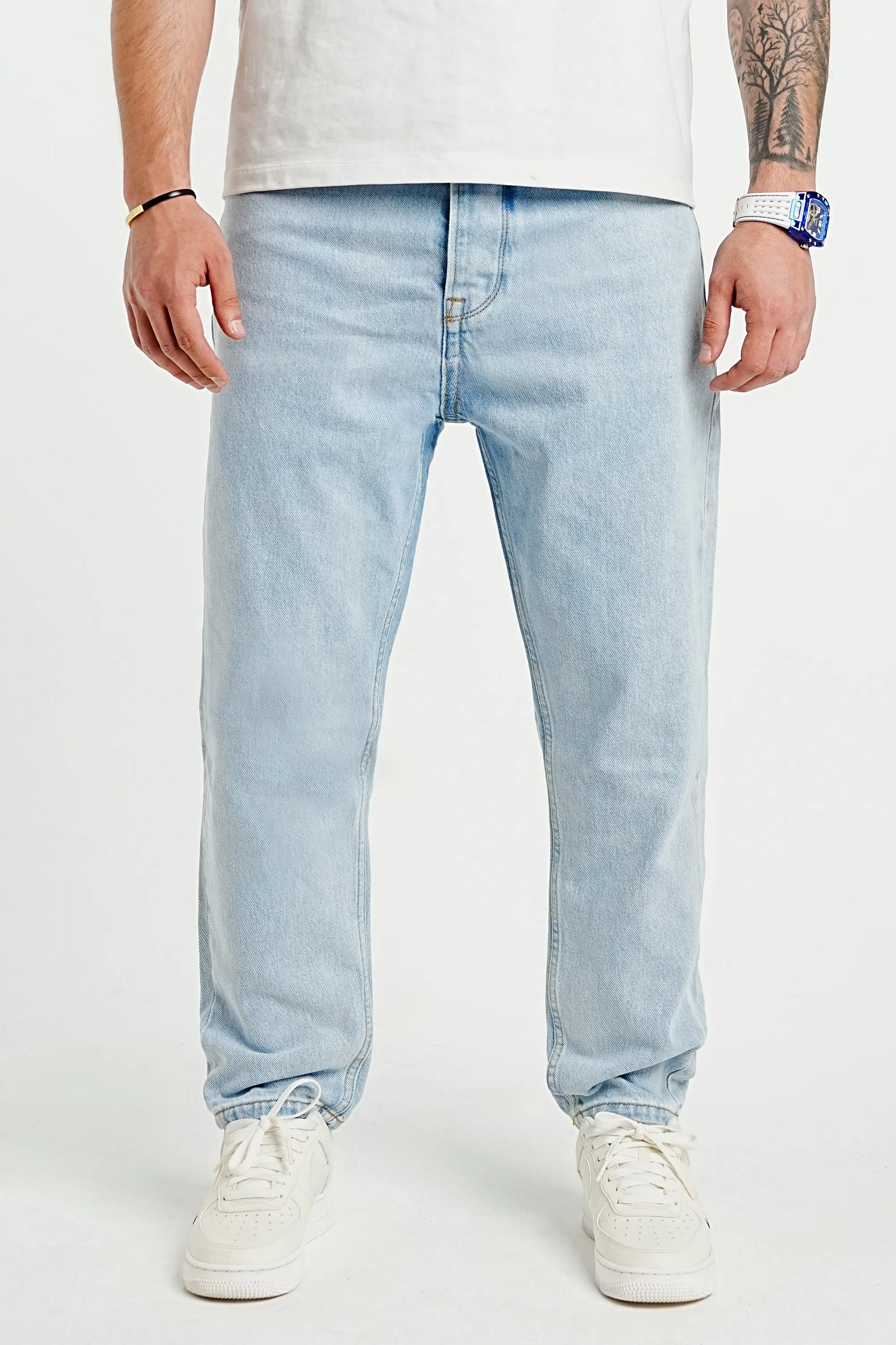 Relaxed Fit Premium Baggy Blue Jeans