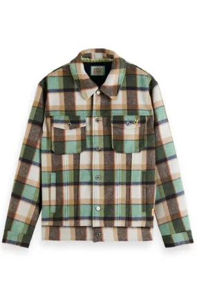 SCOTCH & SODA BRUSHED CHECK OVERSHIRT