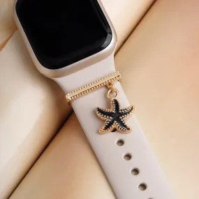 Sea Star Gold & Black Pin Watch Charm