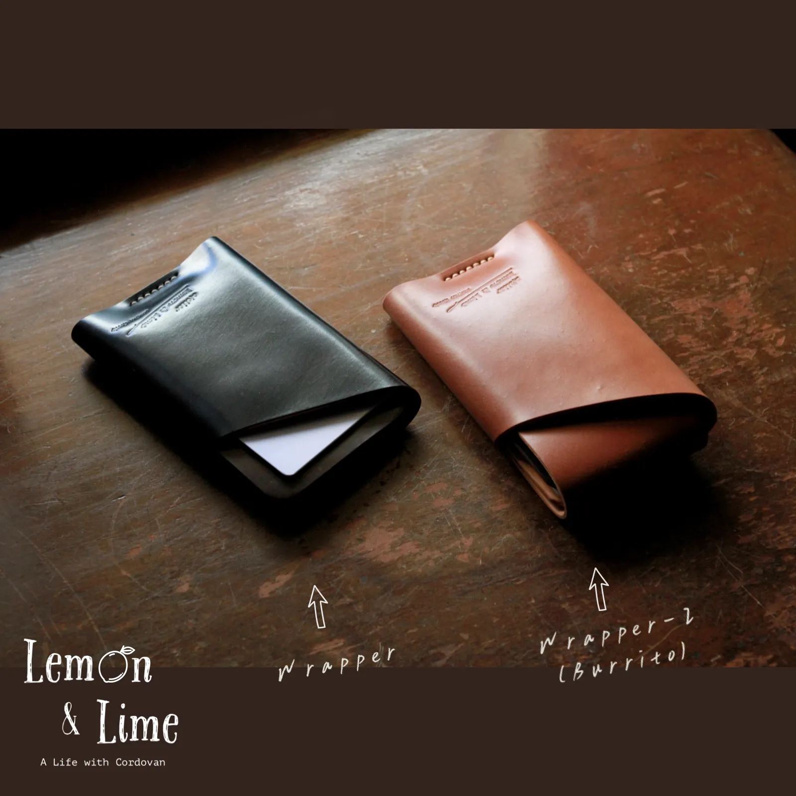 Shell Wallet / Vertical / Burrito (3-pocket, Vertical)【Horween】シェルコードバンの縦型のカードホルダー Burrito