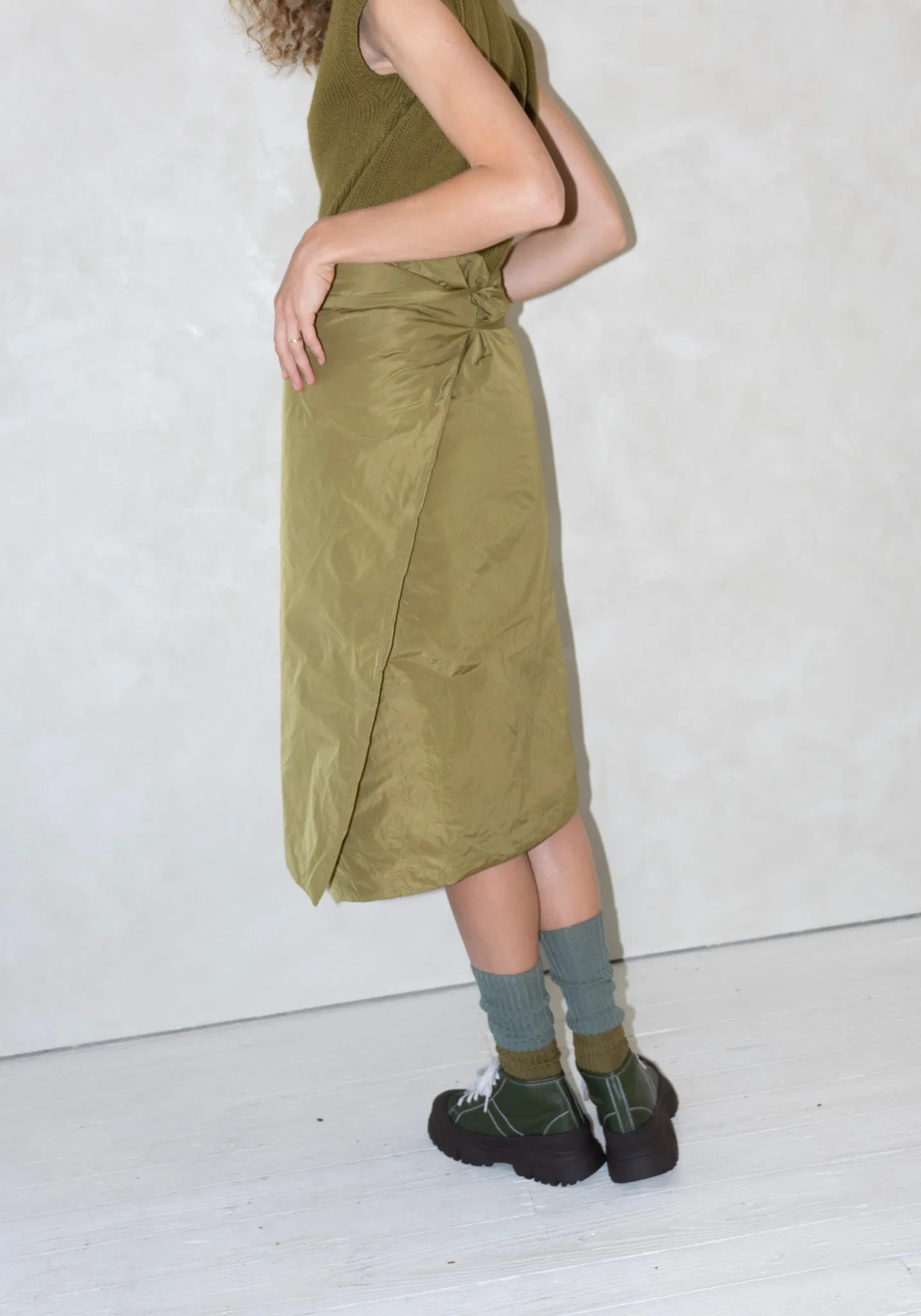 Sil Skirt in Olive Oil