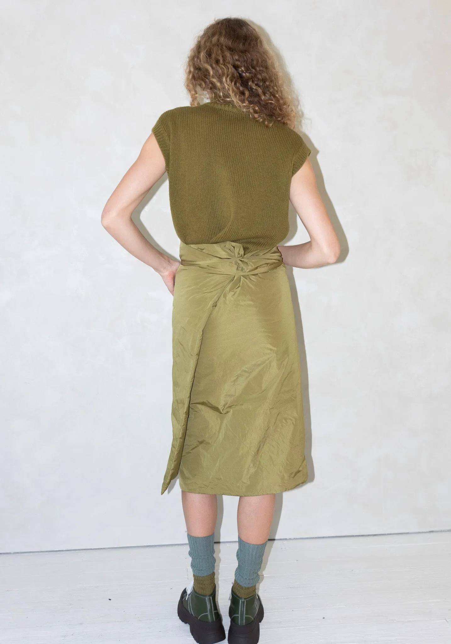 Sil Skirt in Olive Oil