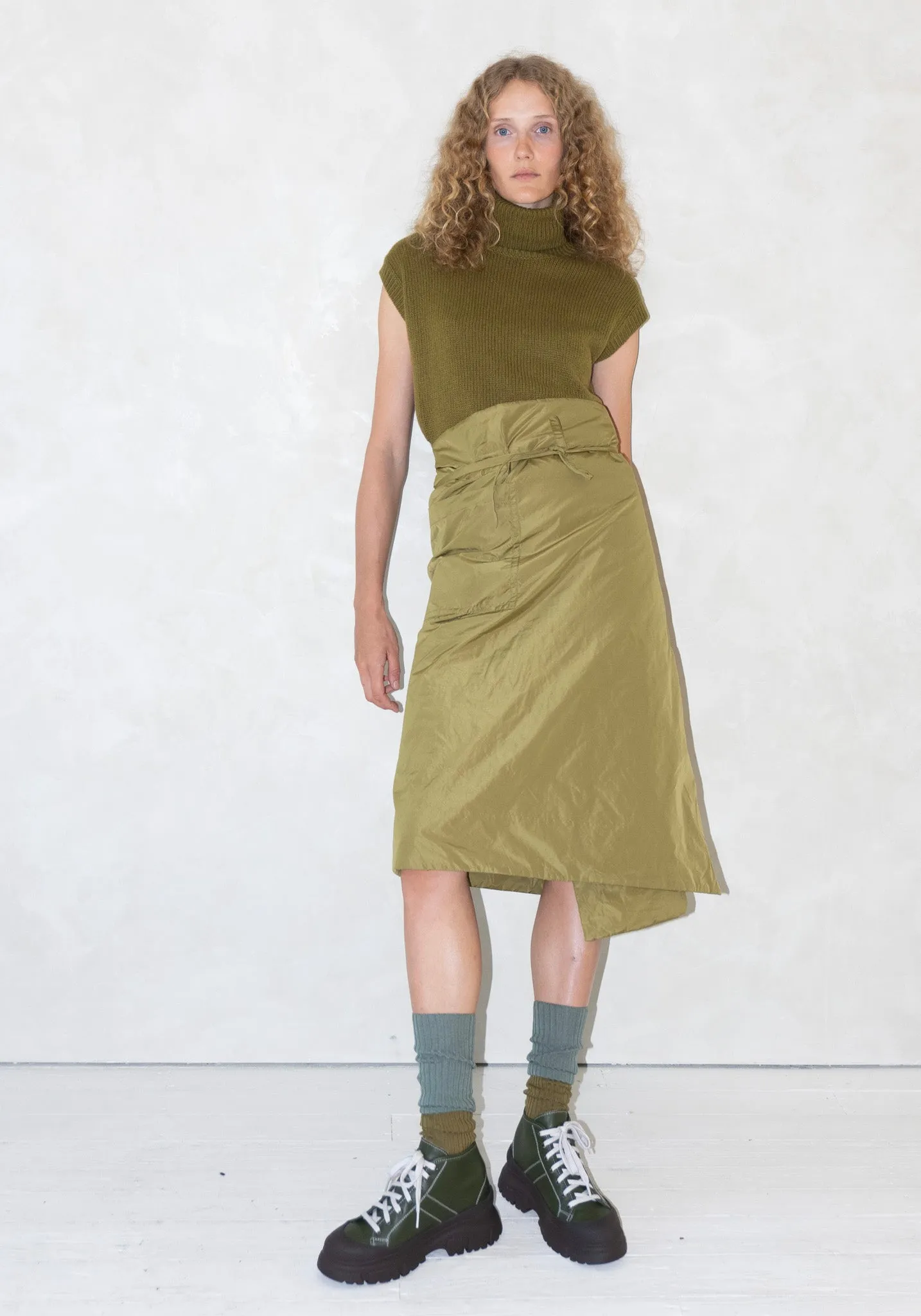 Sil Skirt in Olive Oil