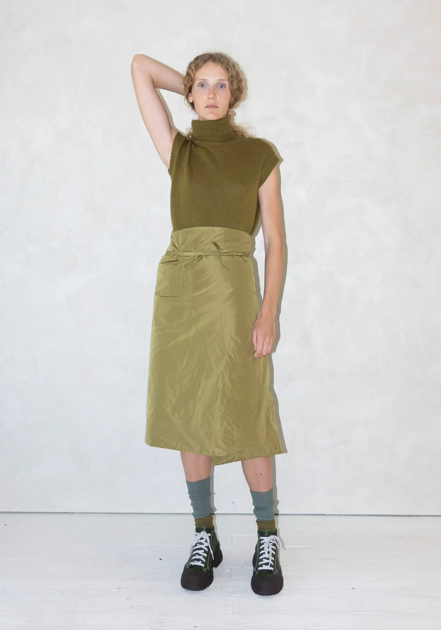 Sil Skirt in Olive Oil