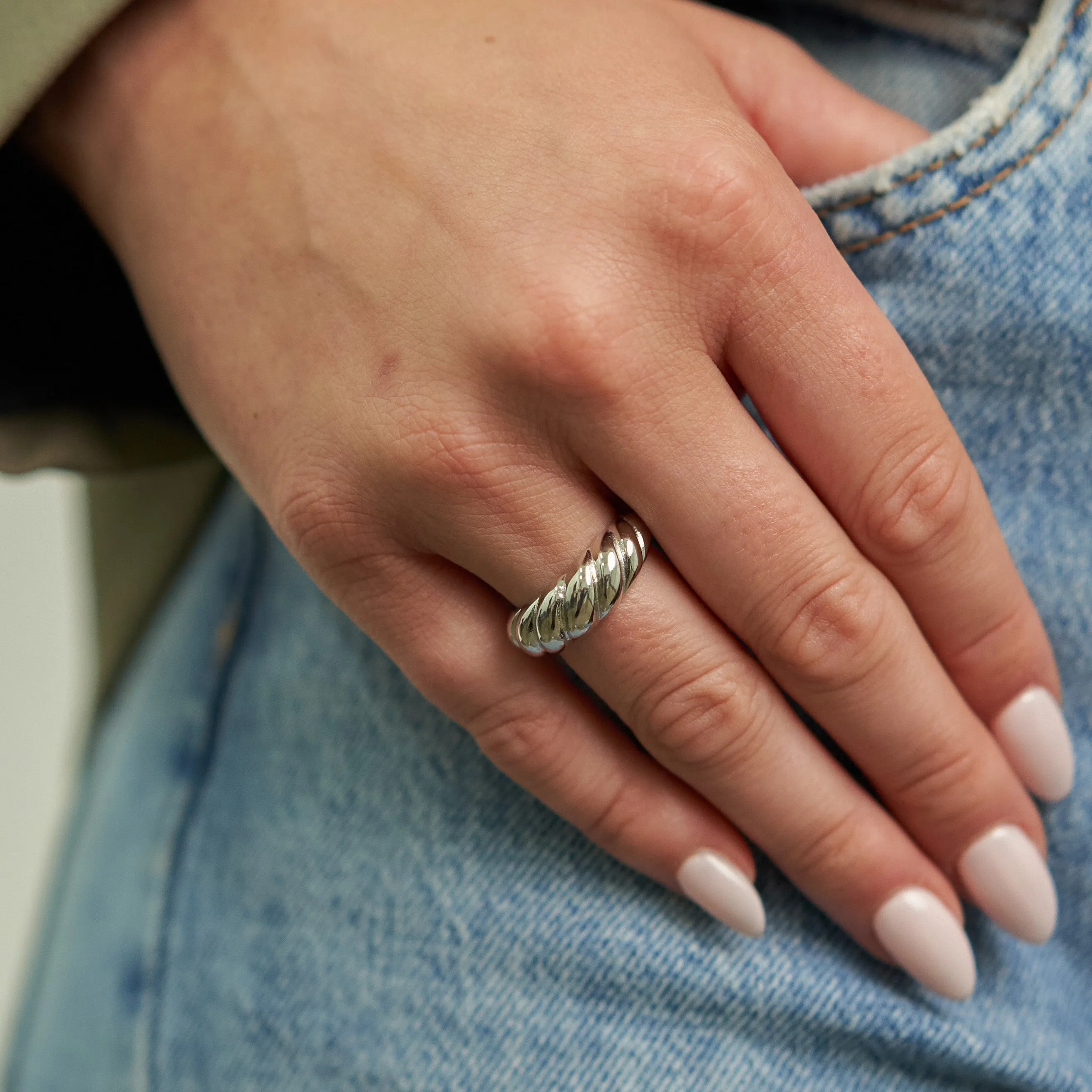 Silver Braided Ring