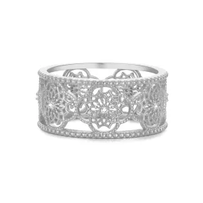 Silver Floral Ring - Chrysanthemum