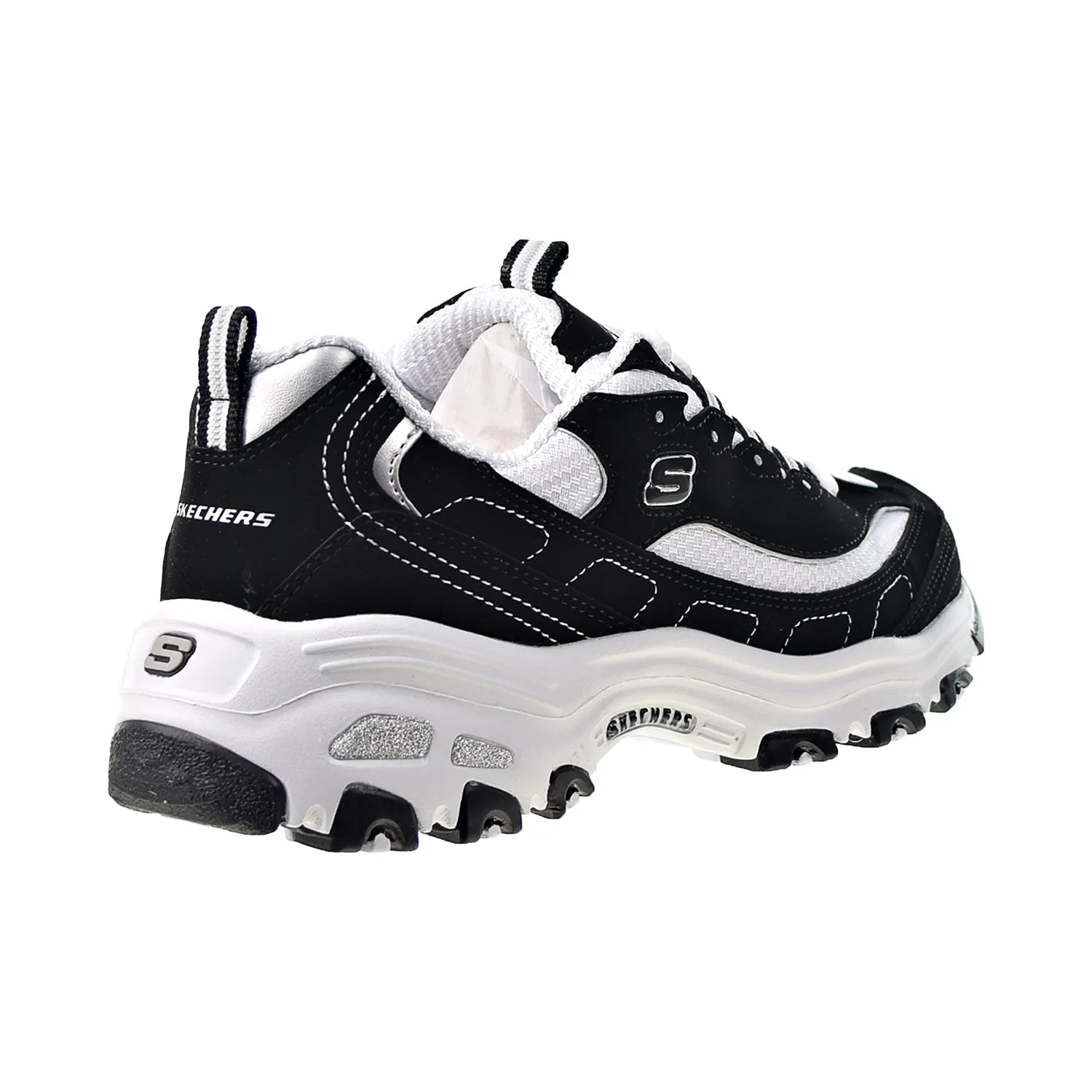 Skechers D'Lites Biggest Fan Extra Wide Width Women's Shoes Black-White