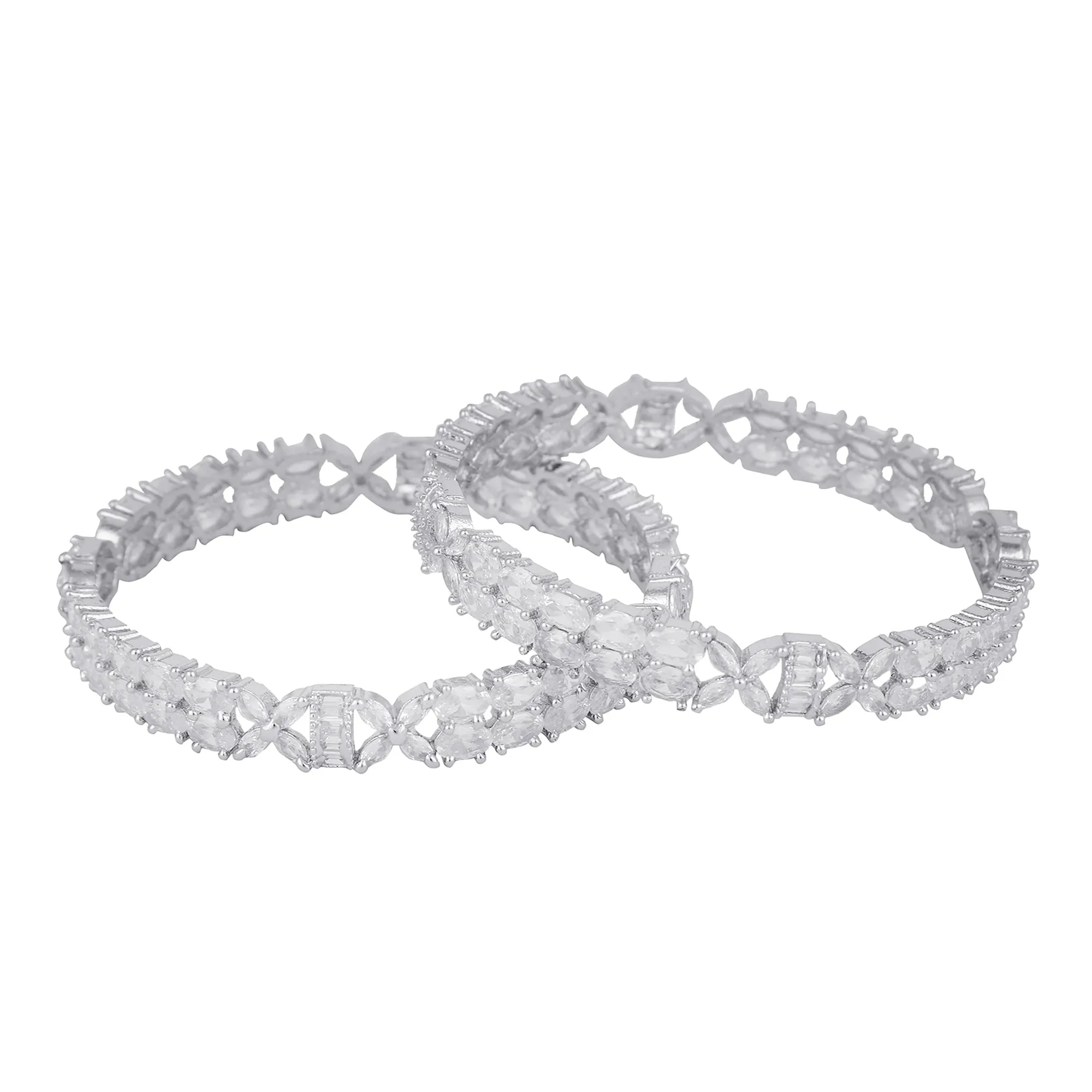 Snowflake Sparkle Bangles  (Pack of 2)