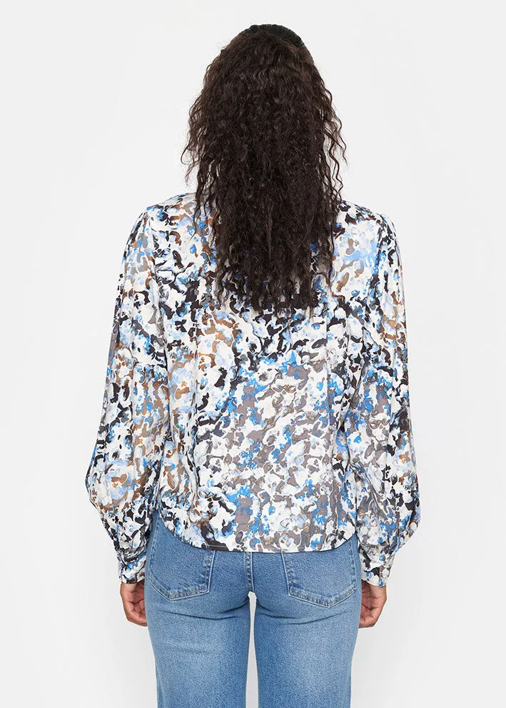 Soft Rebels Mela Shirt SR124-707 Blurred Flower Regatta