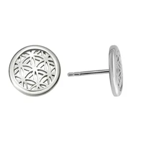 Sterling Silver Flower of Life Stud Earrings