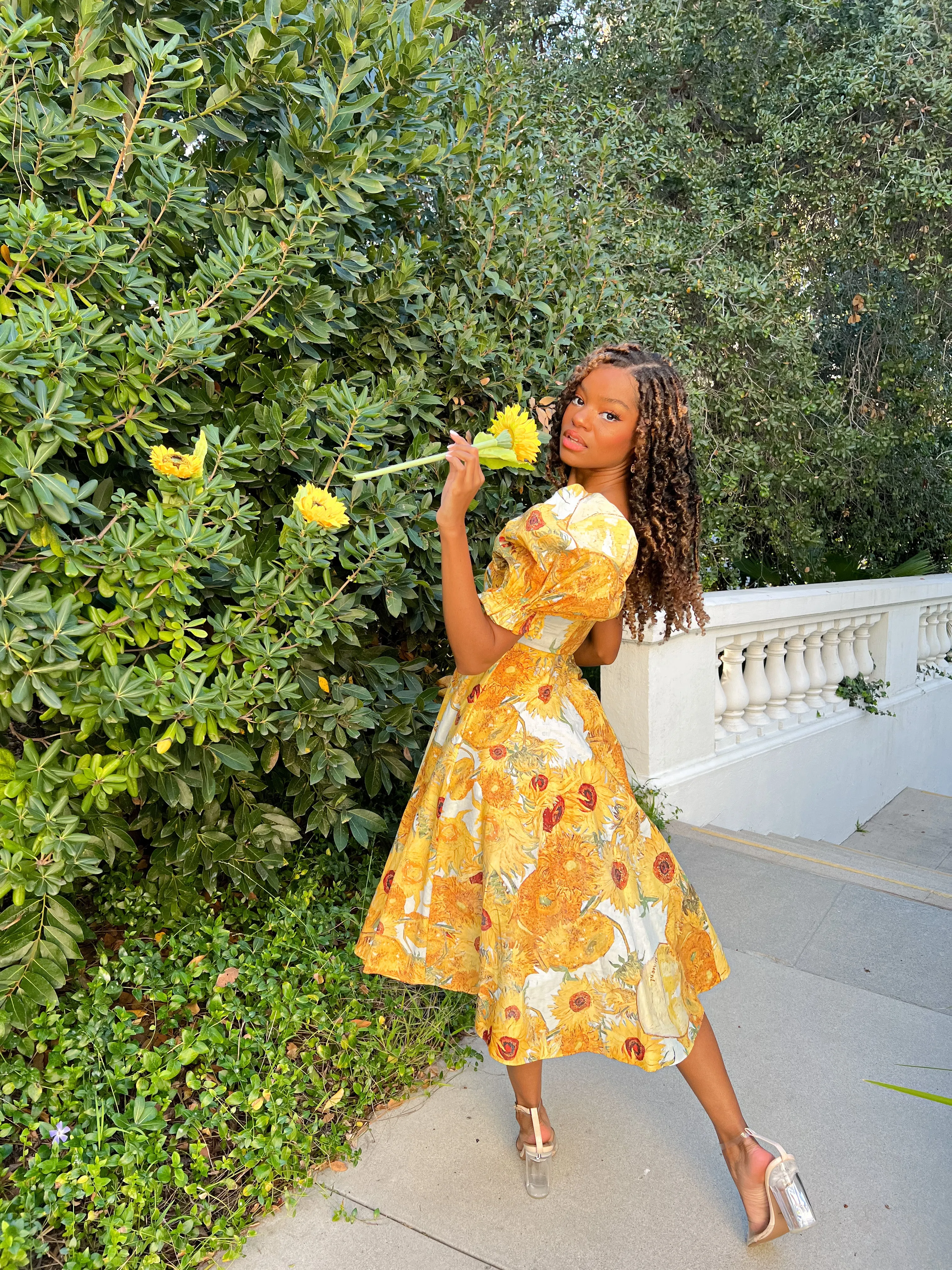 Sunflowers Tea Rose Dress