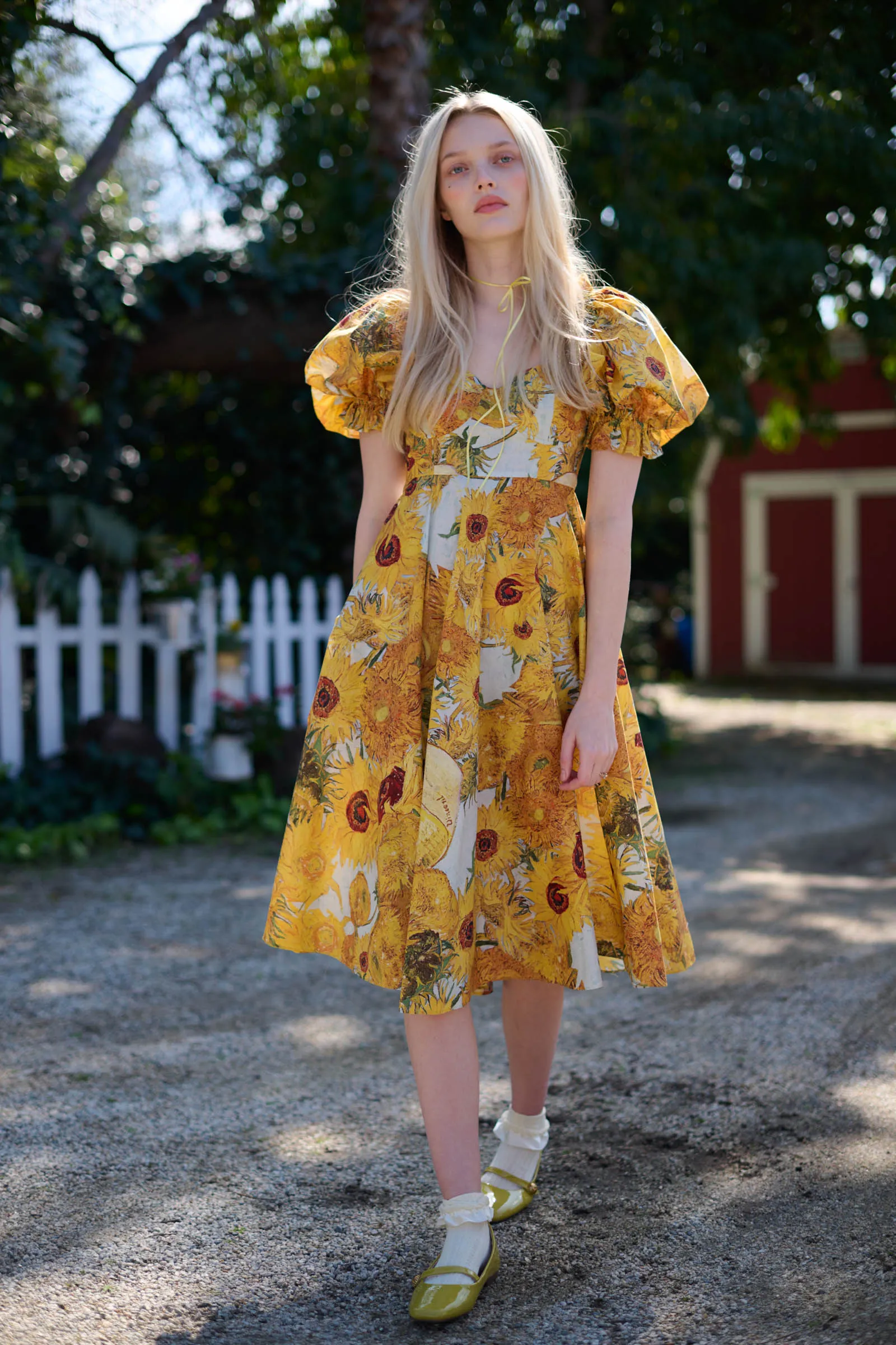 Sunflowers Tea Rose Dress