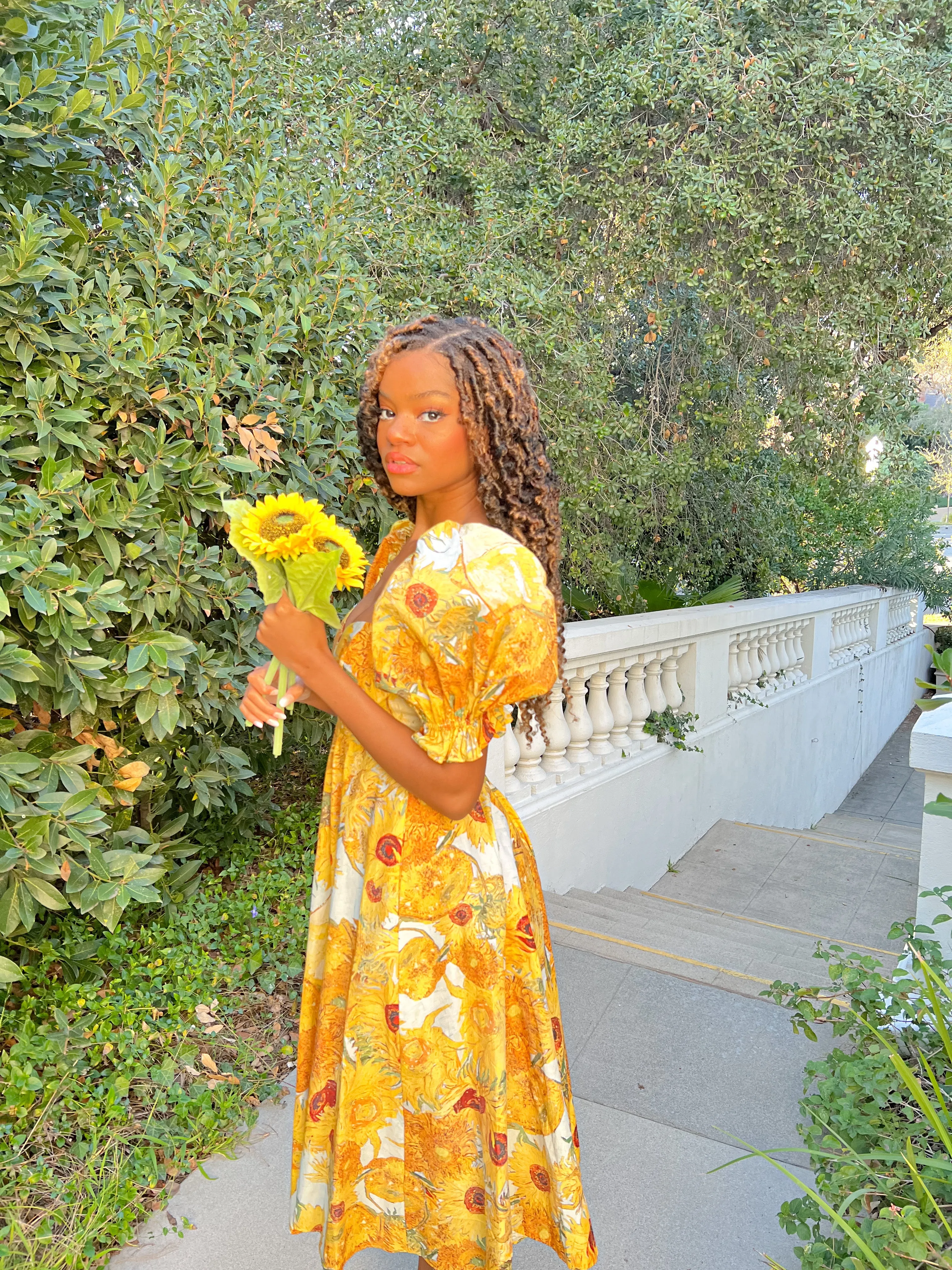 Sunflowers Tea Rose Dress