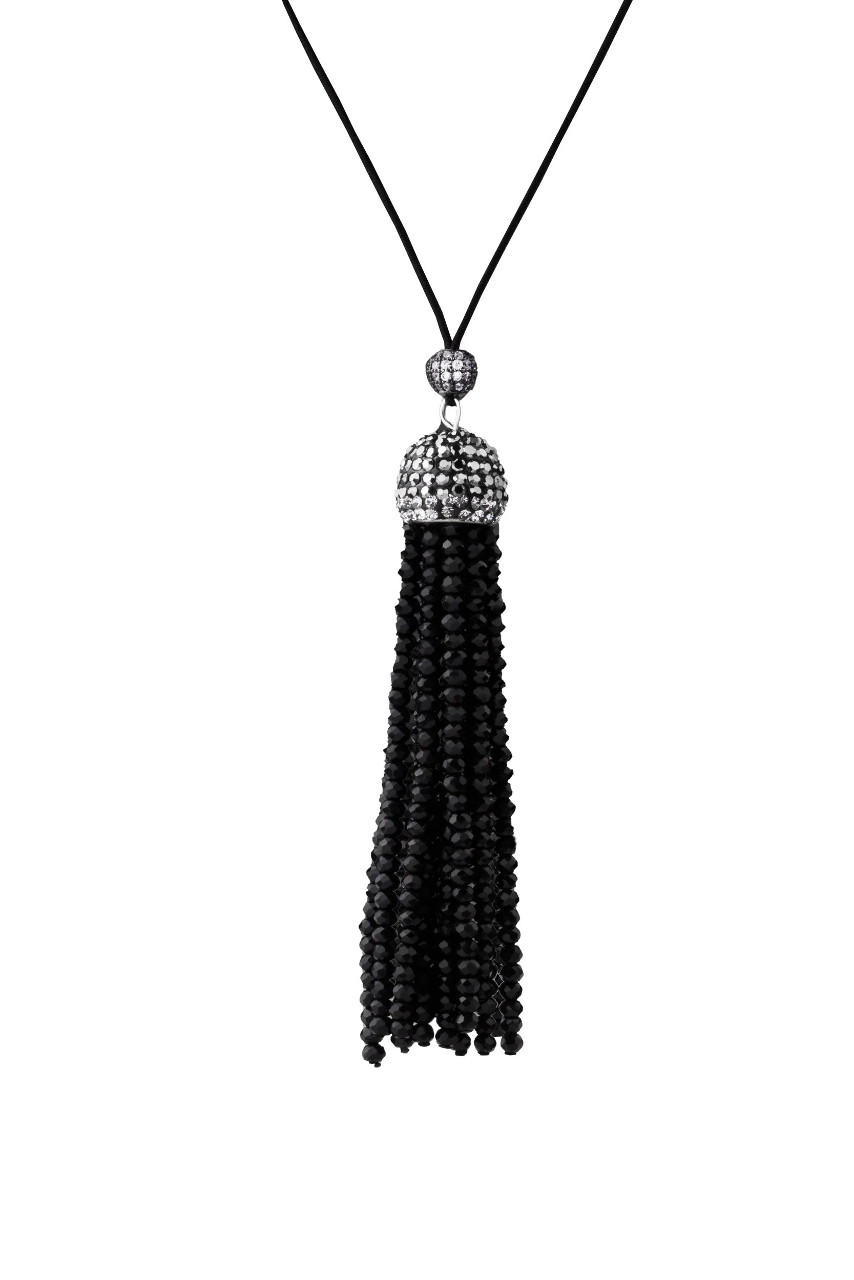 Tassel Long Necklace | Little Layer Necklace | Jet