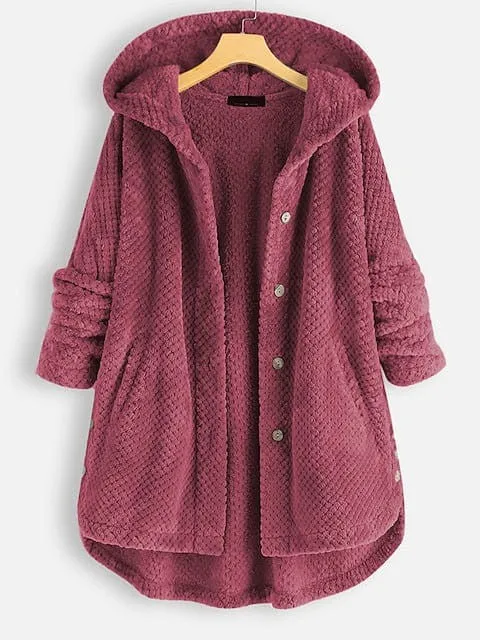 Teddy Coat with Hood: Women's Sherpa Jacket for Fall and Winter