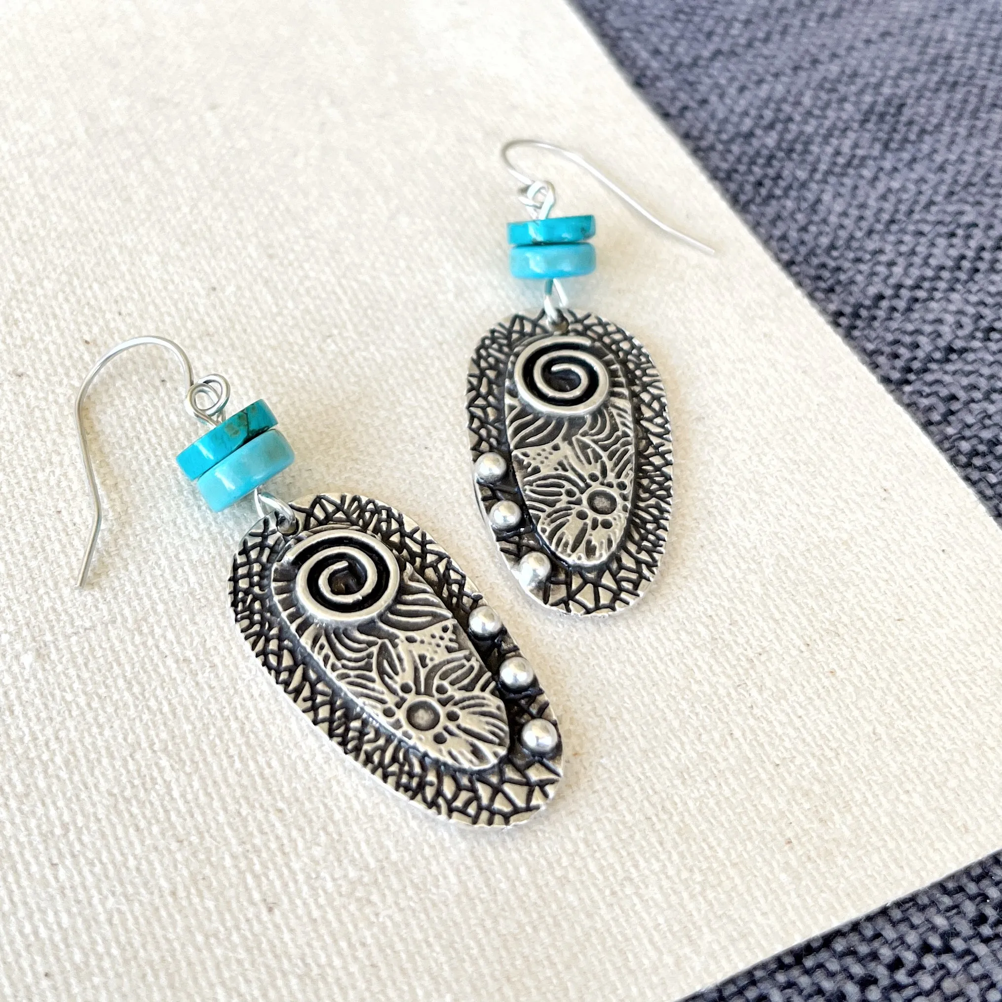 Textured Swirl Earrings