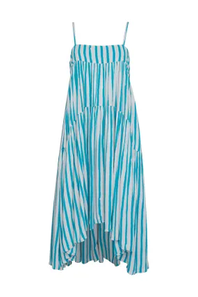 THE HOLIDAY DRESS - BLUE FILM STRIPE